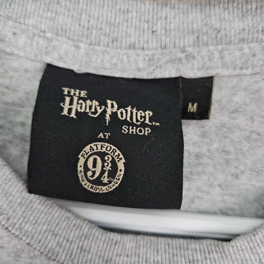 Harry Potter London Platform 9 3/4 Hogwarts Womens Top Size M Gray Short Sleeve - Picture 5 of 9